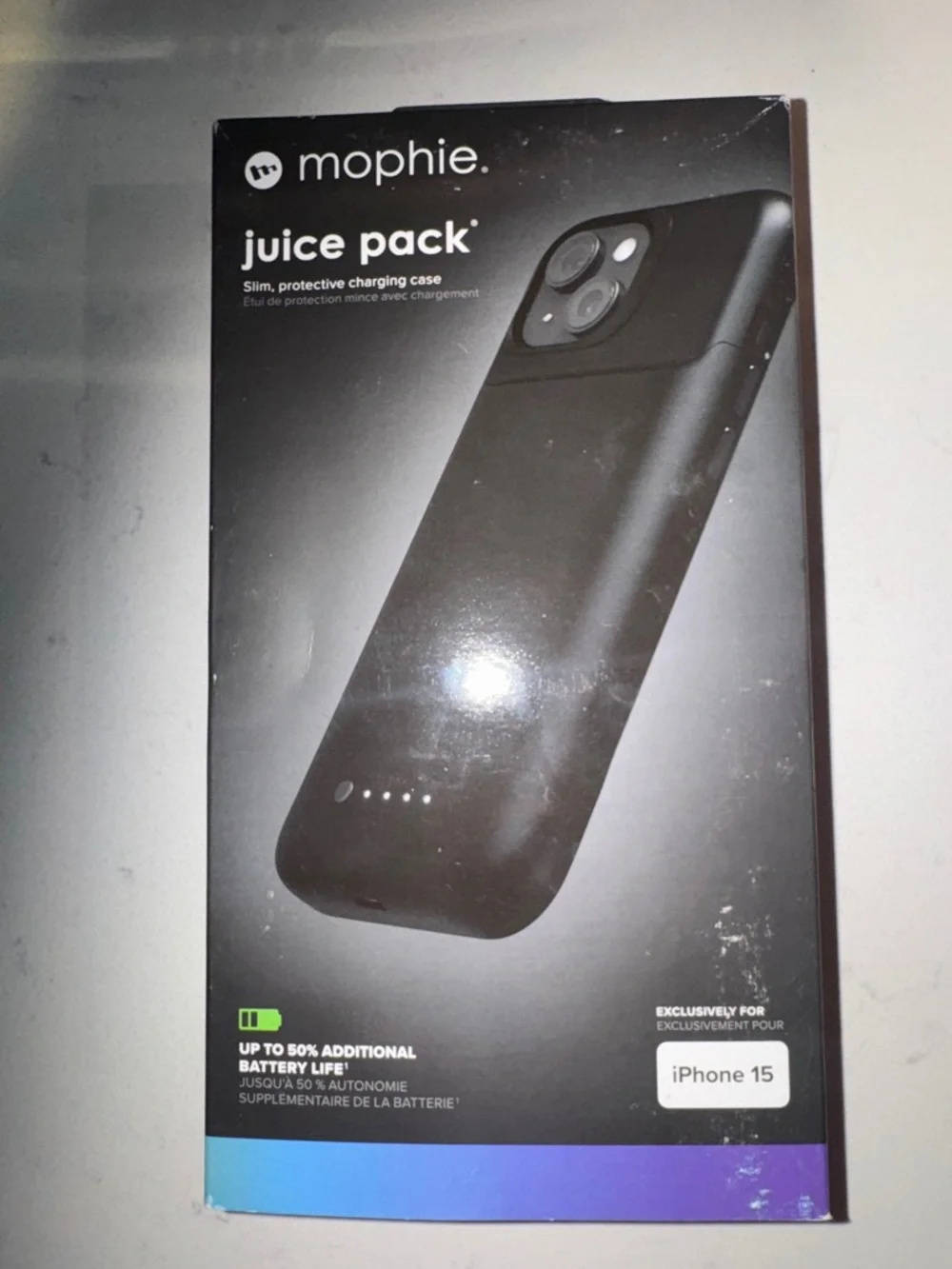 mophie Juice Pack battery case for iPhone 15 - Black